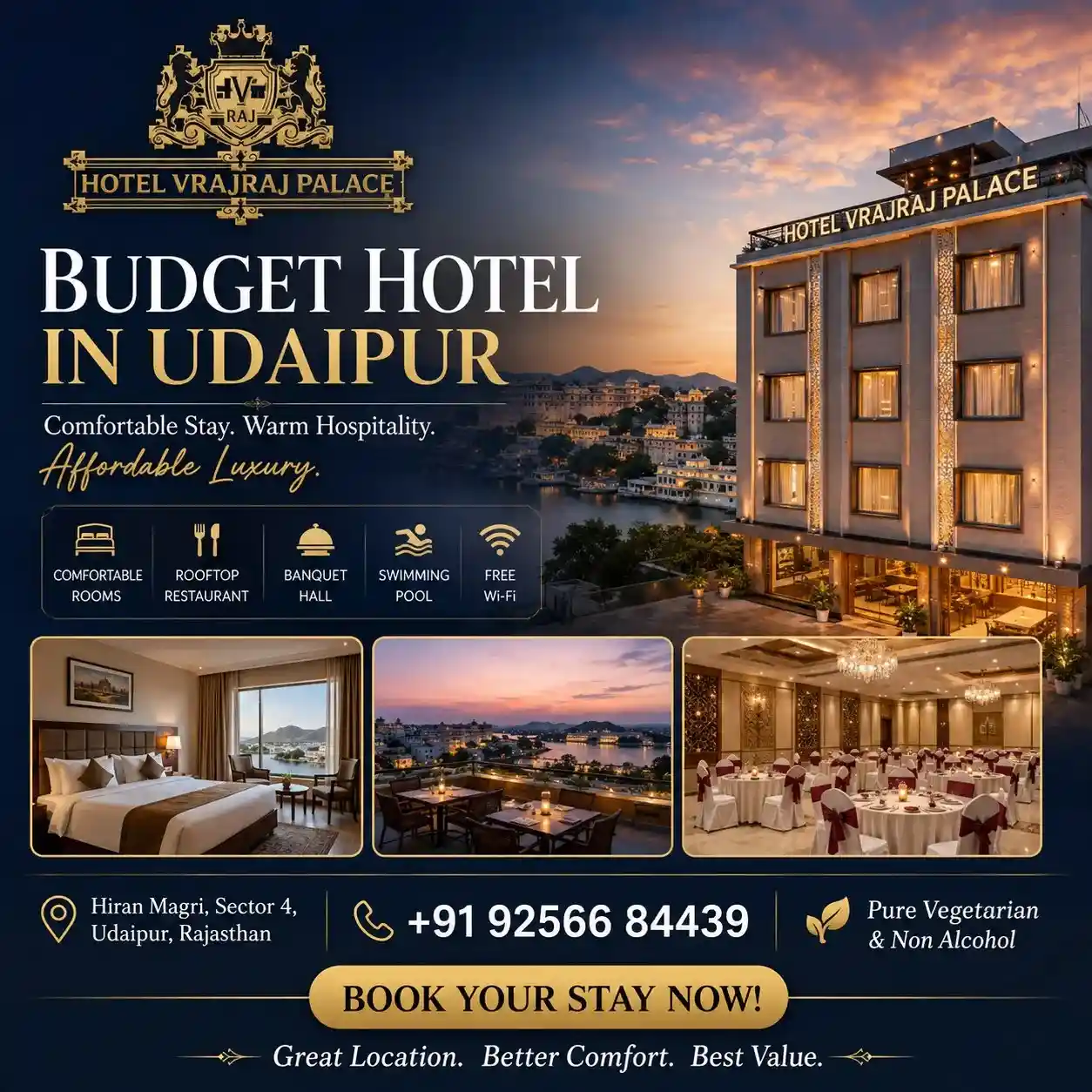 Hotel Vrajraj Palace Budget Hotel in Udaipur